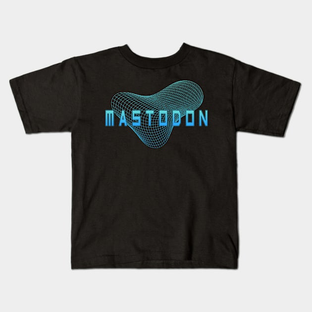 Geometric Line Mastodon Kids T-Shirt by Itulah Cinta
